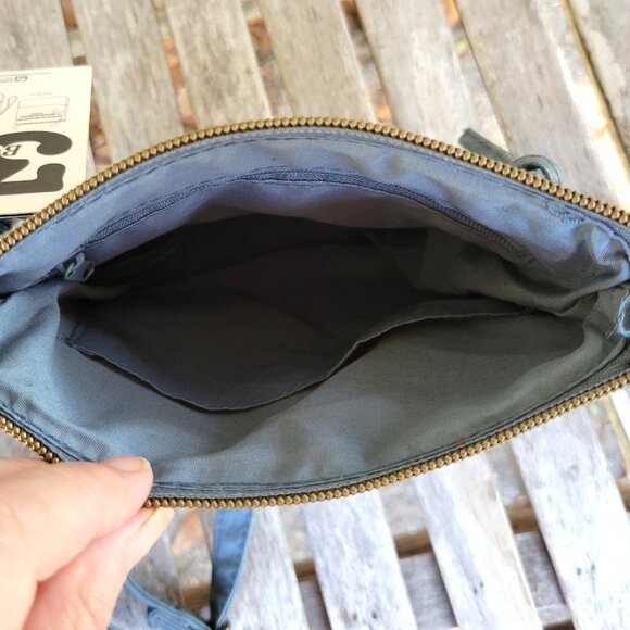 NWT STONE MOUNTAIN Blue 3 Bagger Sydney Bag Vinyl Wristlet Crossbody Shoulder - Picture 6 of 8